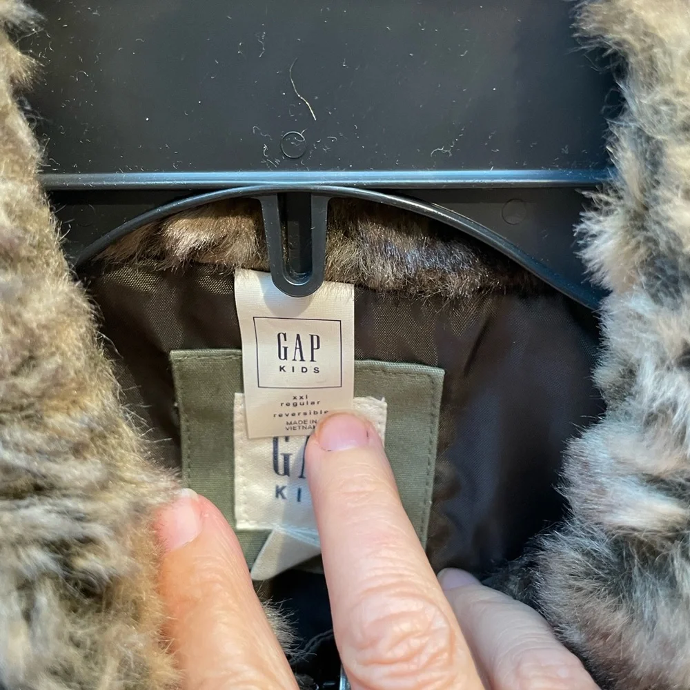 ❤️ GAP KIDS GIRLS BROWN FUR VEST SIZE XXL